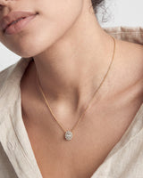Oval Halo Necklace