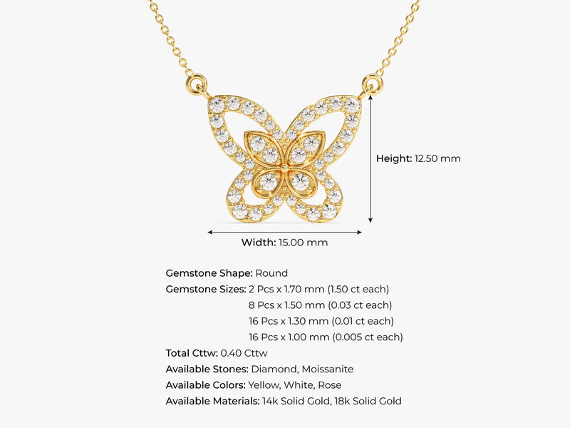 Double Butterfly Necklace