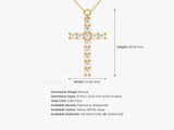 Prong Set Cross Necklace