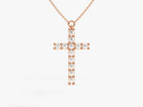 Prong Set Cross Necklace