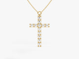 Prong Set Cross Necklace