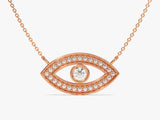 Bezel Evil Eye Necklace
