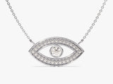 Bezel Evil Eye Necklace