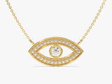 Bezel Evil Eye Necklace