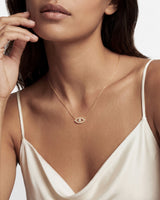 Bezel Evil Eye Necklace