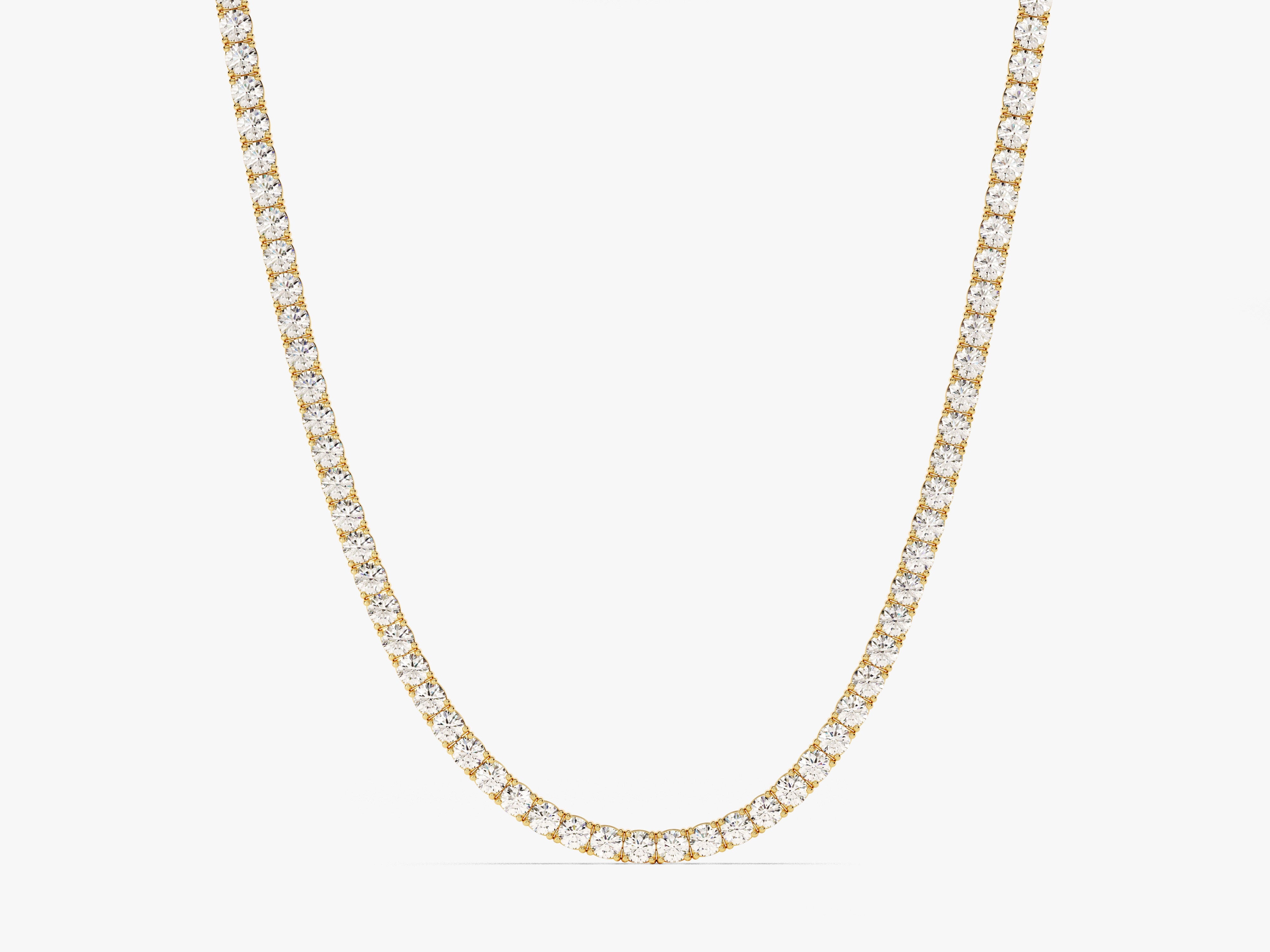 Gold diamond tennis necklace for jewelry brand