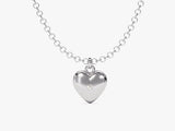 Heart Charm Necklace with Sparkle