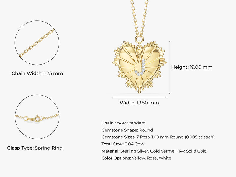 Heart Initial Necklace