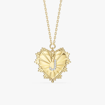 Heart Initial Necklace