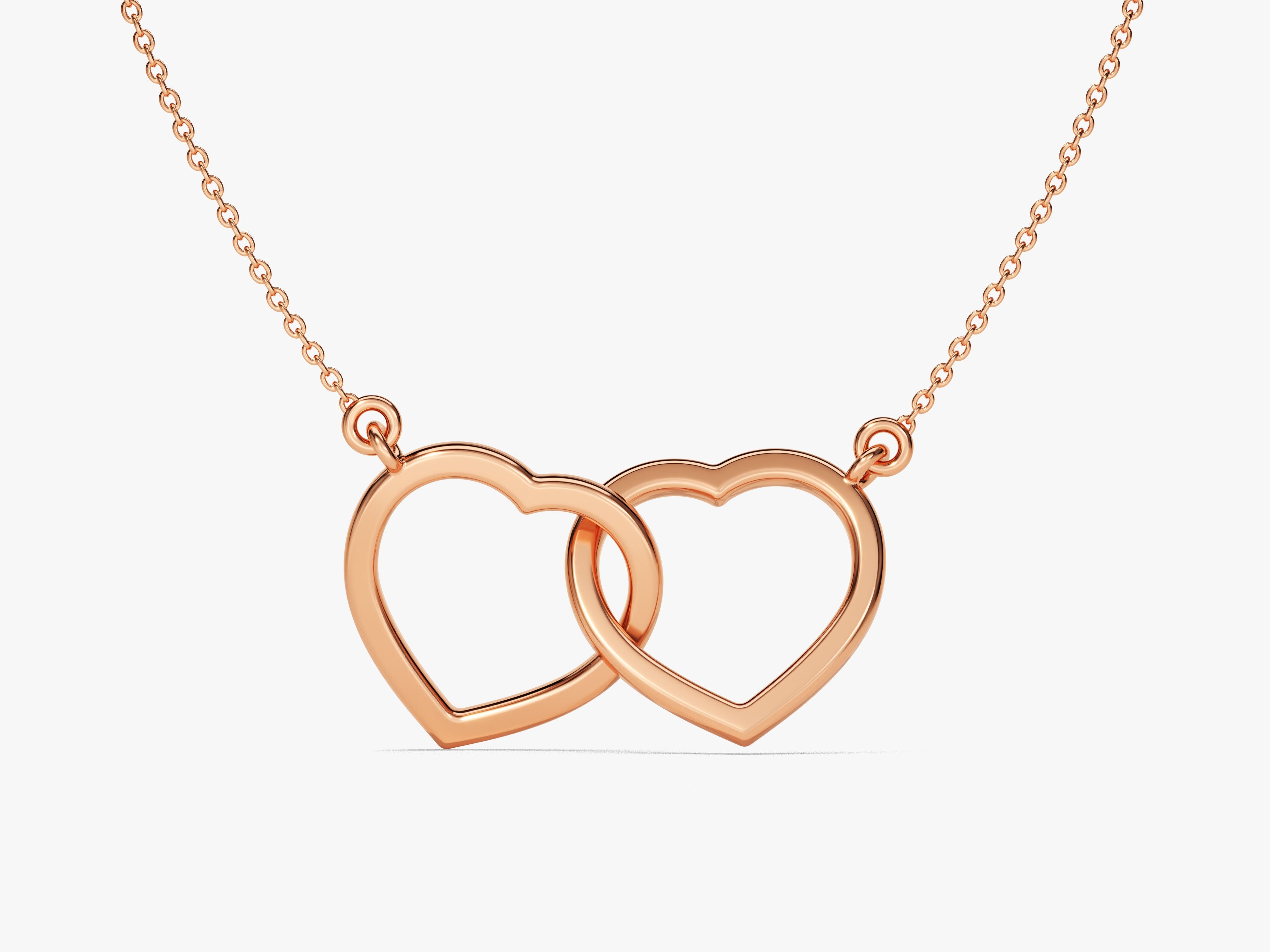 Interlocking Bold Hearts Necklace
