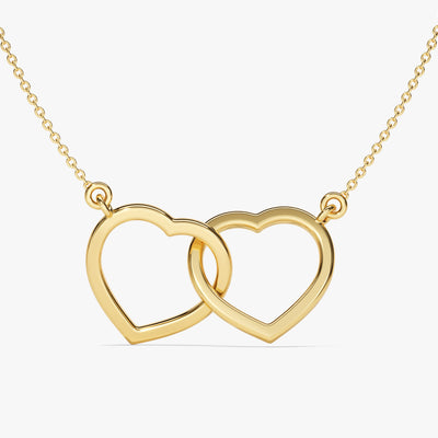 Interlocking Bold Hearts Necklace