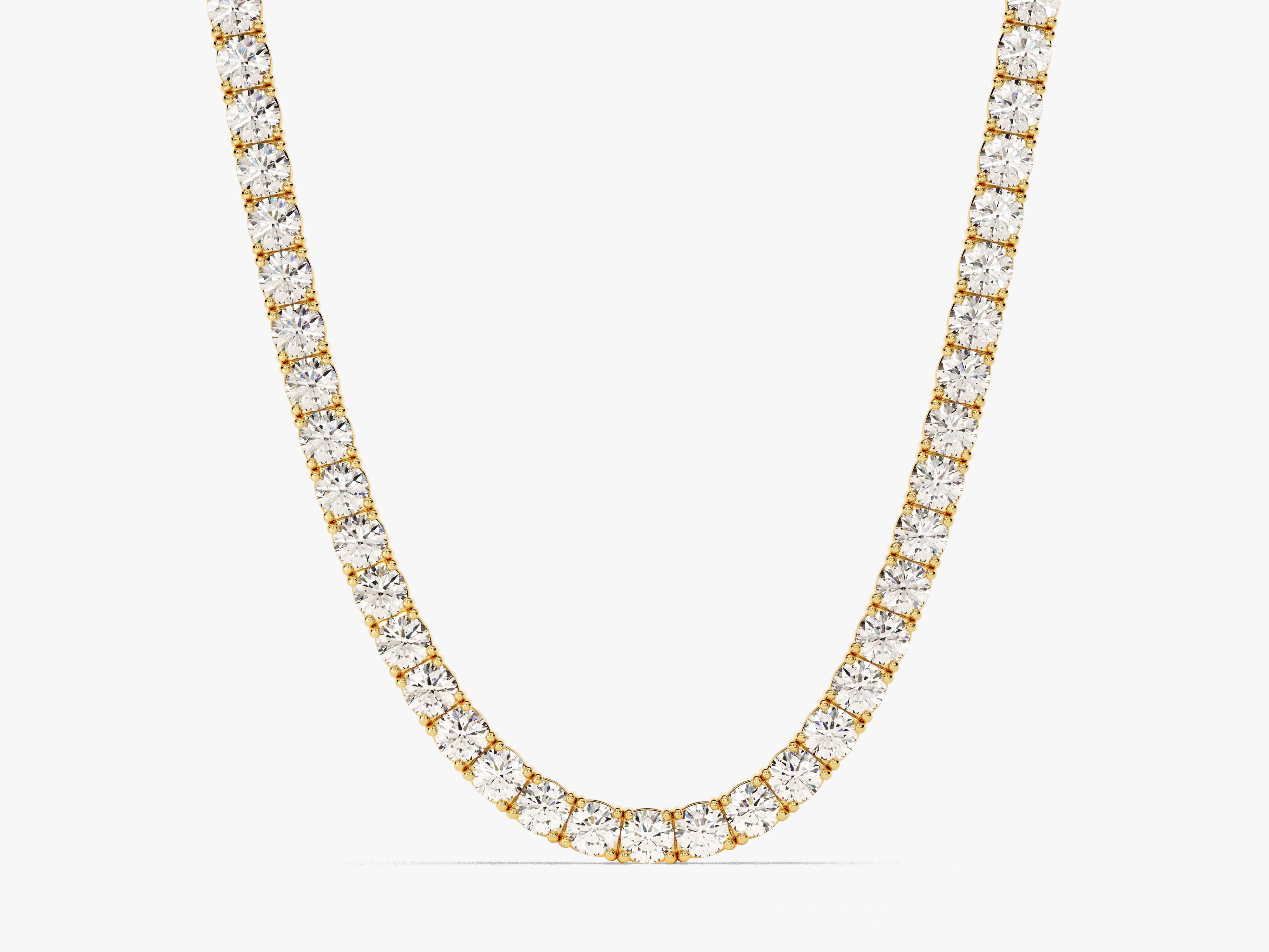 Gold diamond tennis necklace from jewelry company