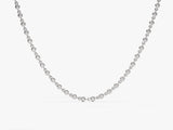 1.30 mm Bezel Lab Diamond Tennis Necklace