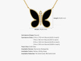 Black Enamel Butterfly Necklace