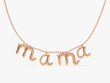 Rose gold "mama" necklace, elegant jewelry for mothers