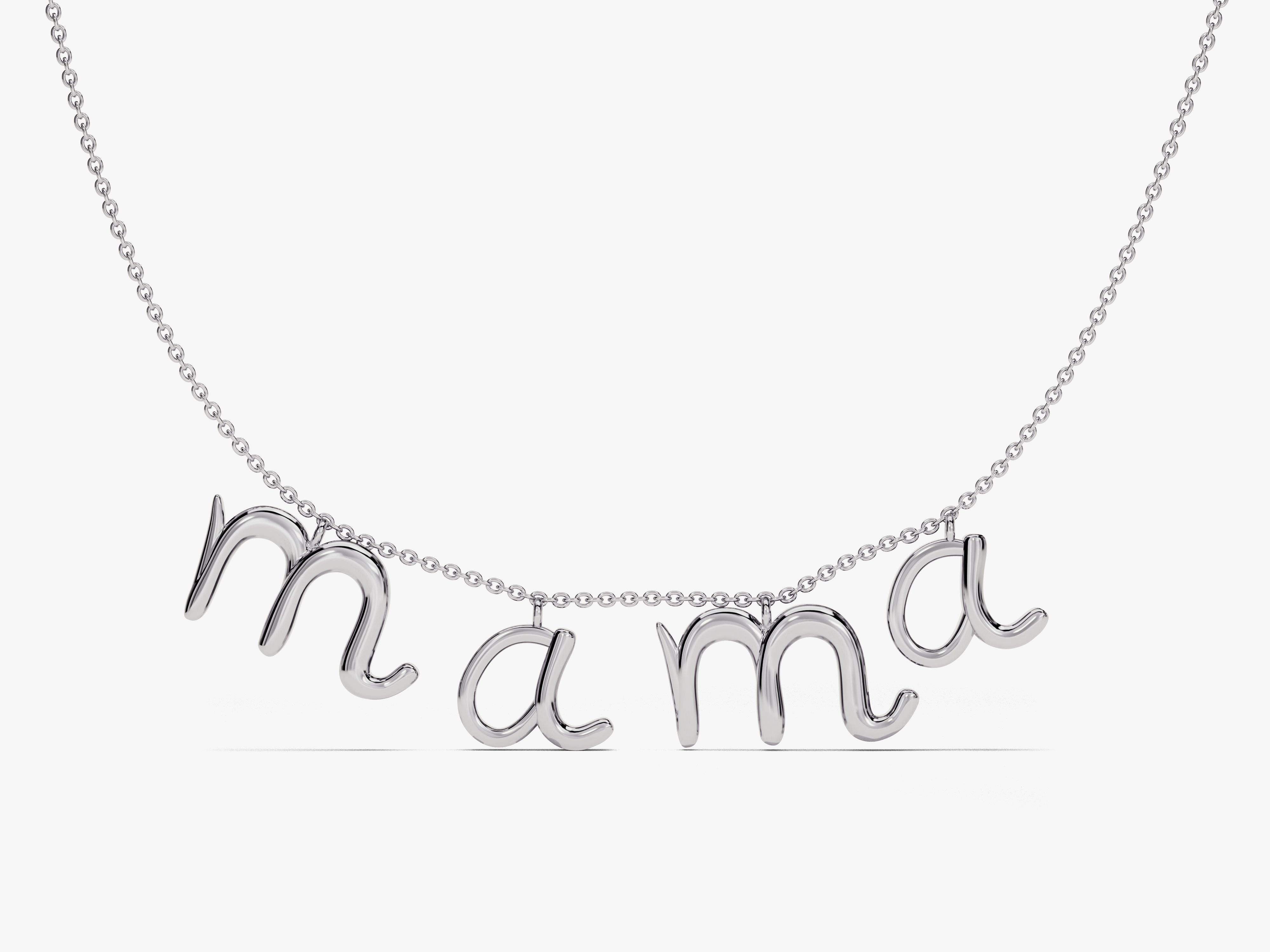 Silver "mama" pendant necklace for jewelry lovers