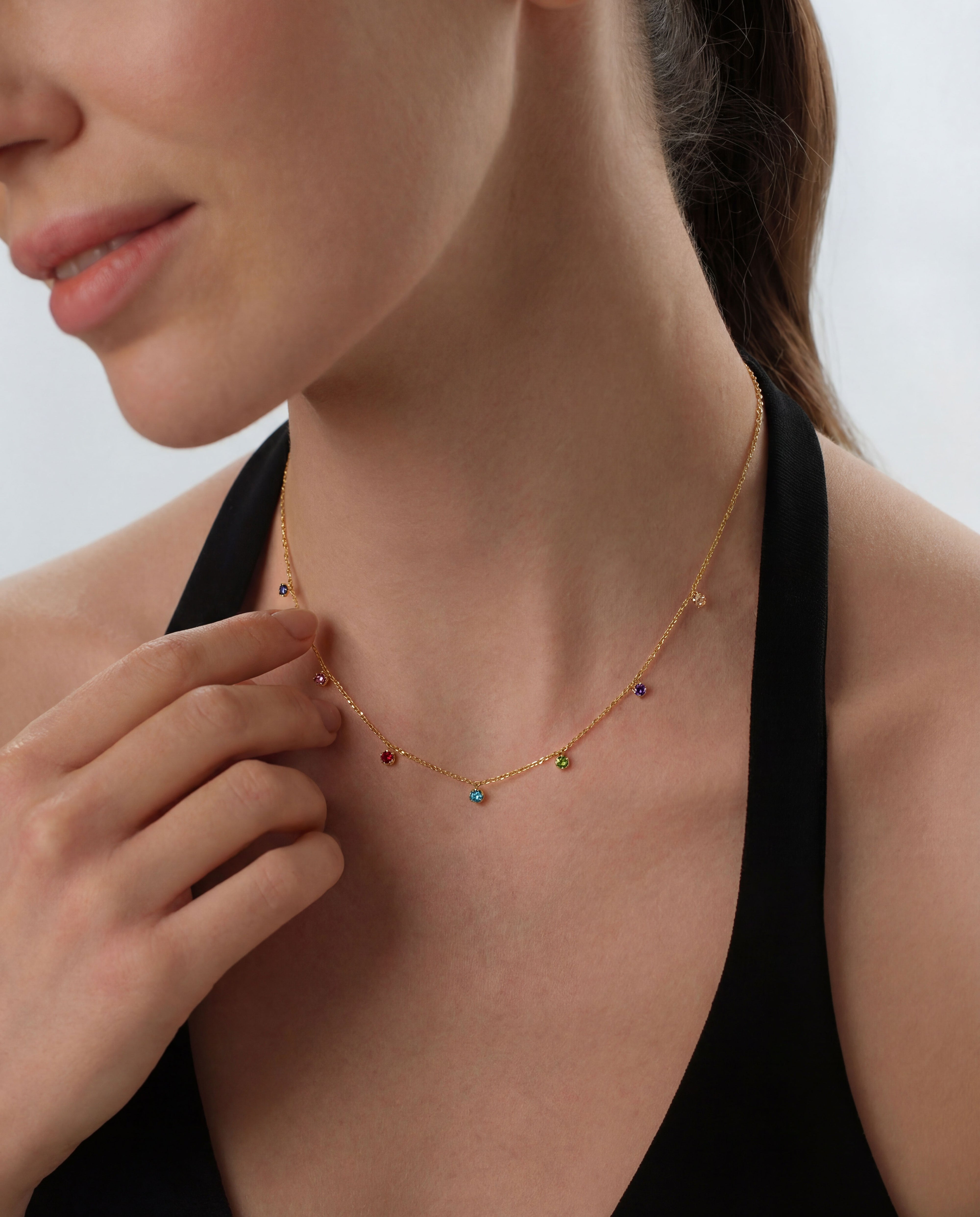 Drop Birthstone Necklace