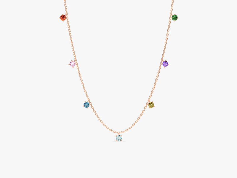 Drop Birthstone Necklace