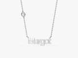 Name Necklace with Gemstone