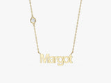 Name Necklace with Gemstone