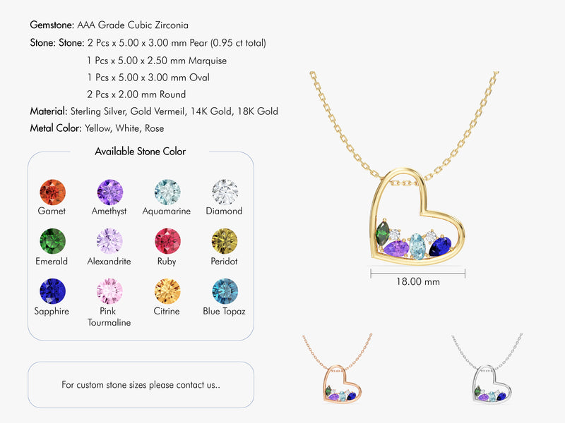 Cluster Birthstone Necklace