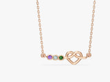 Infinity Heart Birthstone Necklace