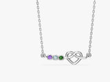 Infinity Heart Birthstone Necklace