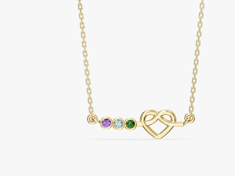 Infinity Heart Birthstone Necklace