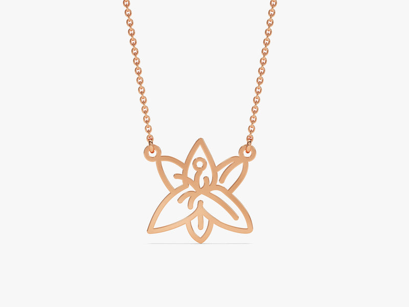 Plain Birthflower Necklace