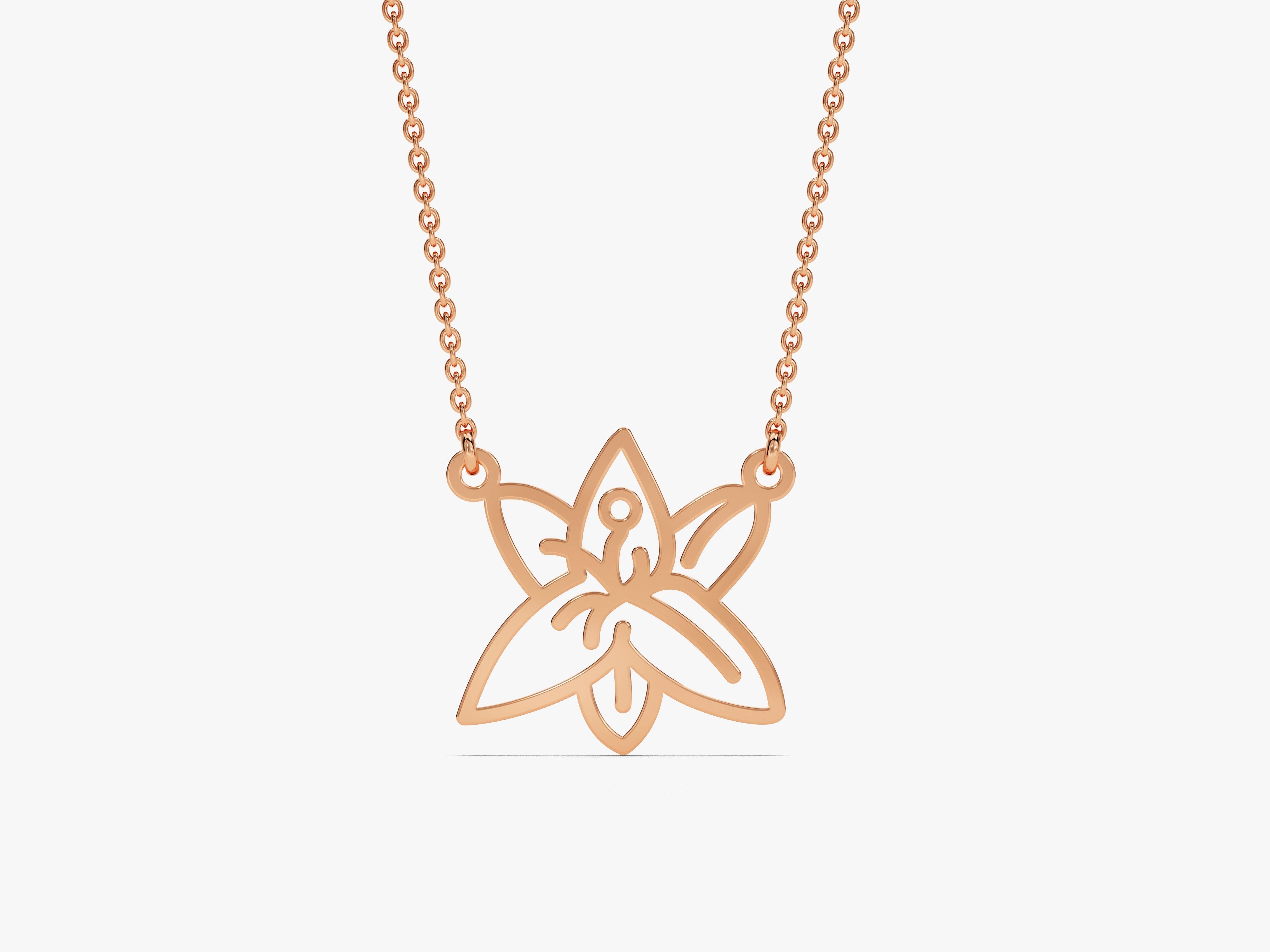 Plain Birthflower Necklace