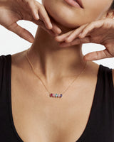 Oval Birthstone Necklace