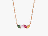 Oval Multi Birthstone Necklace