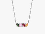 Oval Multi Birthstone Necklace