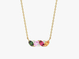 Oval Multi Birthstone Necklace