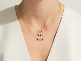 Oval Multi Birthstone Necklace