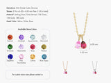 Pear Family Birthstone Necklace