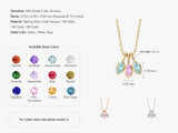 Marquise Family Birthstone Necklace
