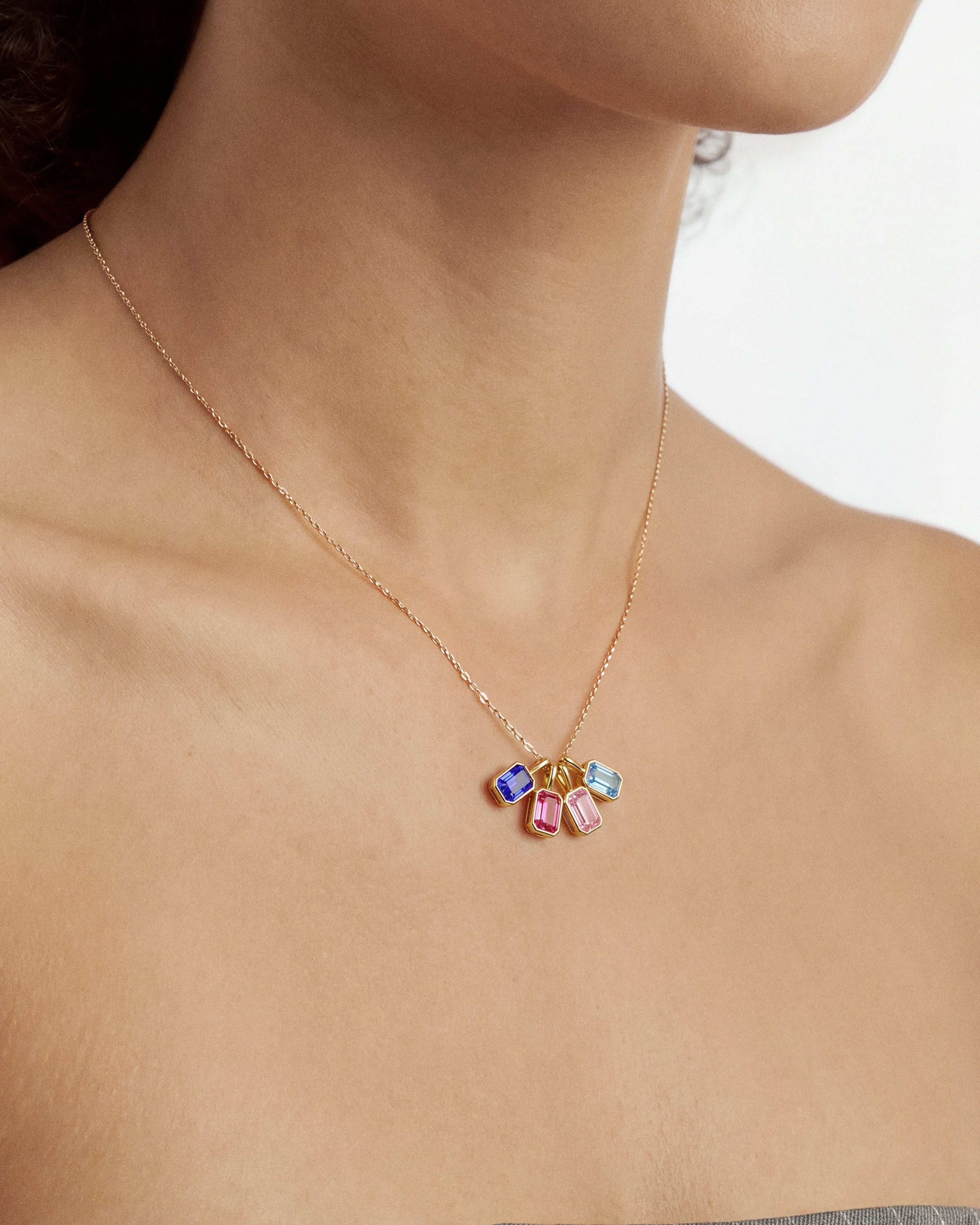 Emerald Family Birthstone Necklace