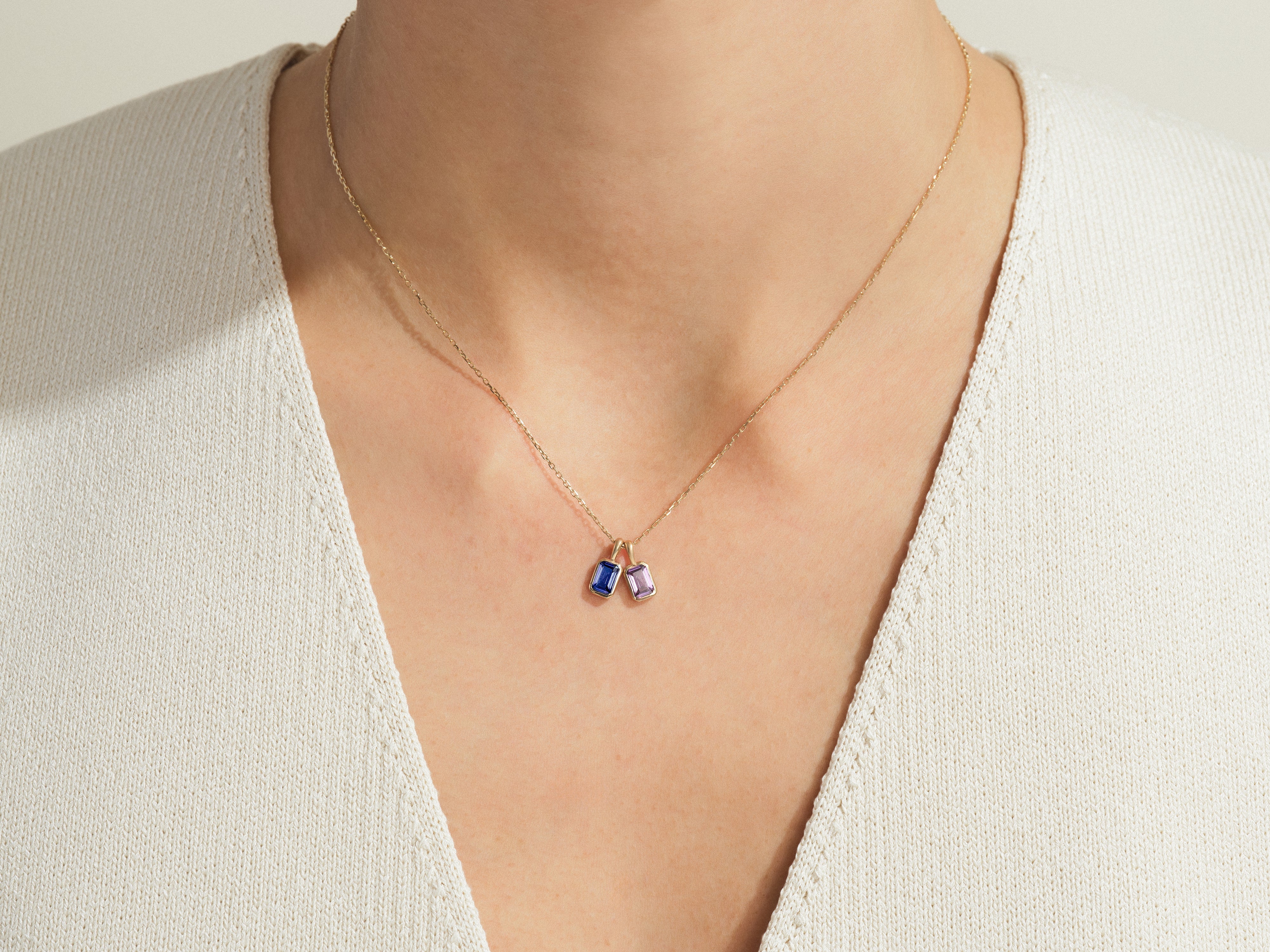 Emerald Family Birthstone Necklace