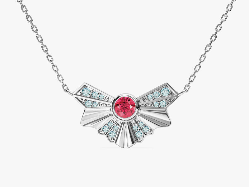 Bow Birthstone Necklace