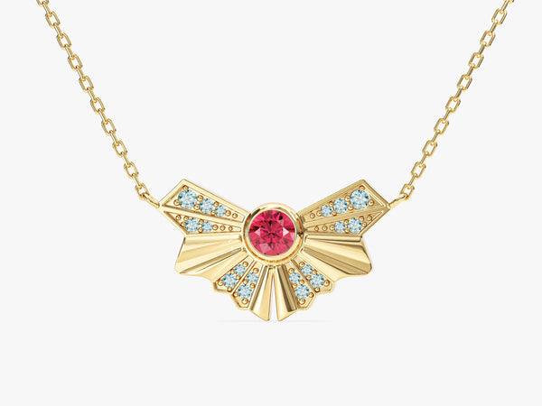 Bow Birthstone Necklace