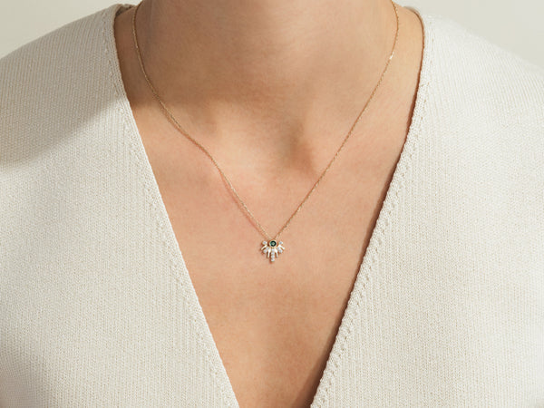 Sunburst Birthstone Necklace