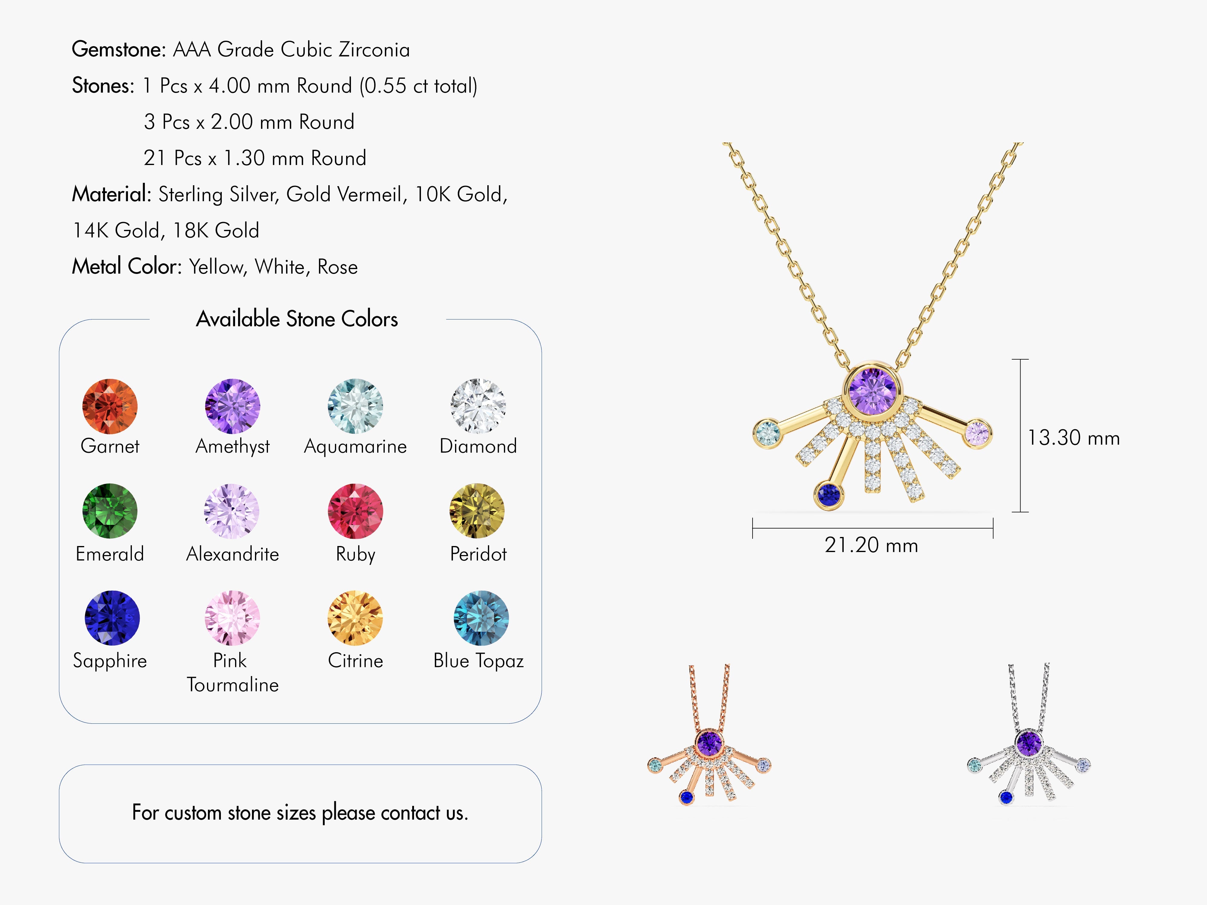 Aurora Birthstone Necklace