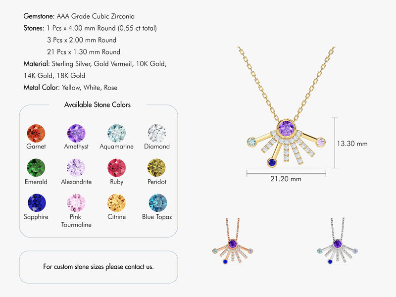 Aurora Birthstone Necklace
