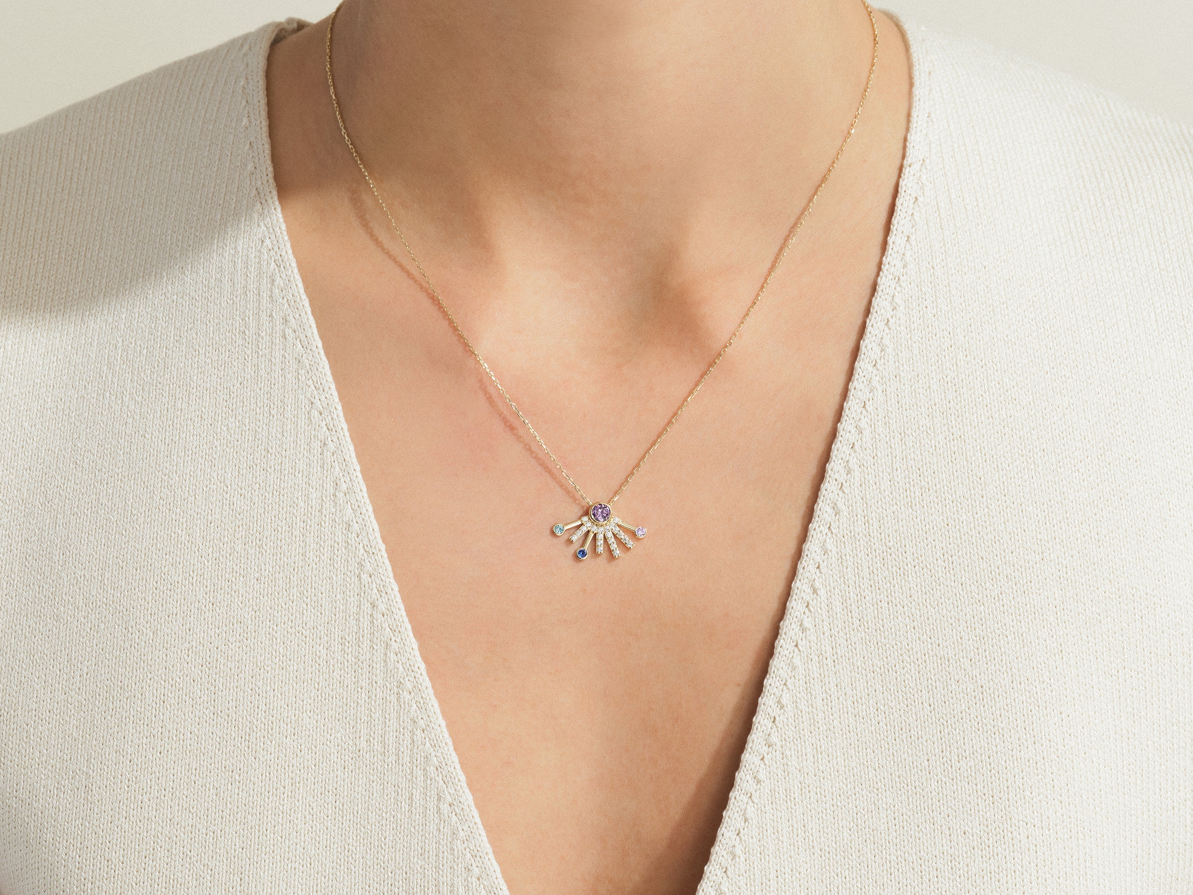 Aurora Birthstone Necklace