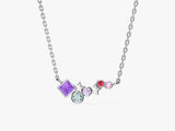 Star Birthstone Cluster Necklace