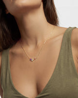 Star Birthstone Cluster Necklace