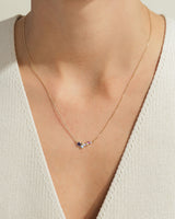Star Birthstone Cluster Necklace