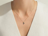 Pear and Princess Birthstone Necklace