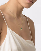 Pear and Princess Birthstone Necklace